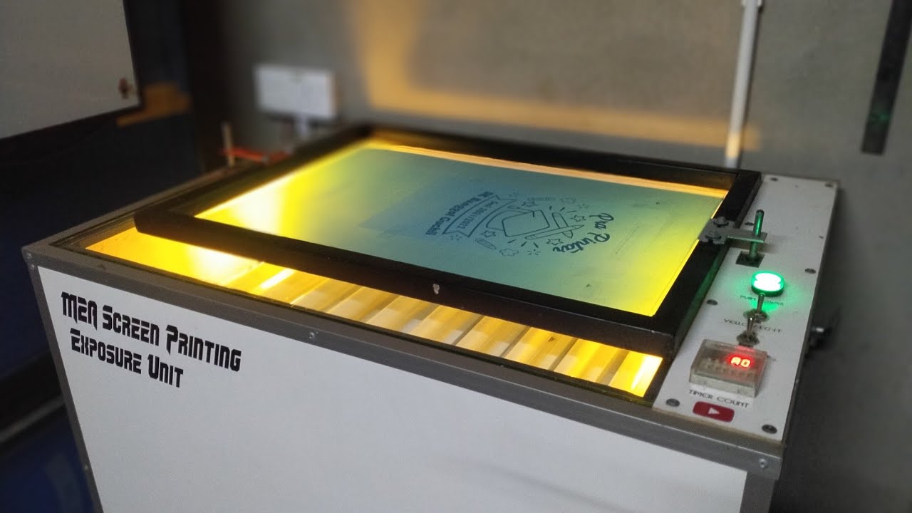 DIY EXPOSURE UNIT SCREEN PRINTING | LAMPU EXPOSE SILKSCREEN + FLUORESCENT LIGHT 18WATT CONVERTED
