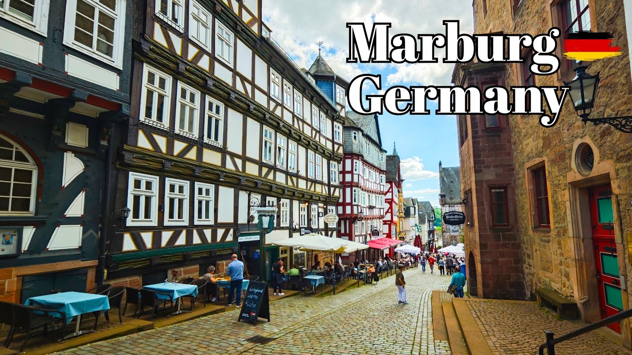 🇩🇪 Marburg, Germany - Beautiful German Towns - Medieval Streets and Botanical Garden
