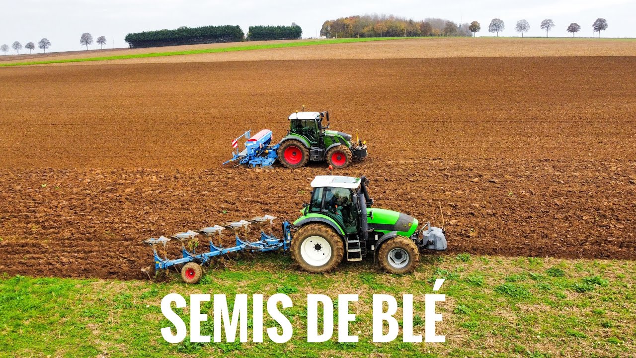 Semis de blé 2024 🌾 | Full Lemken | Fendt 514 | Deutz m600