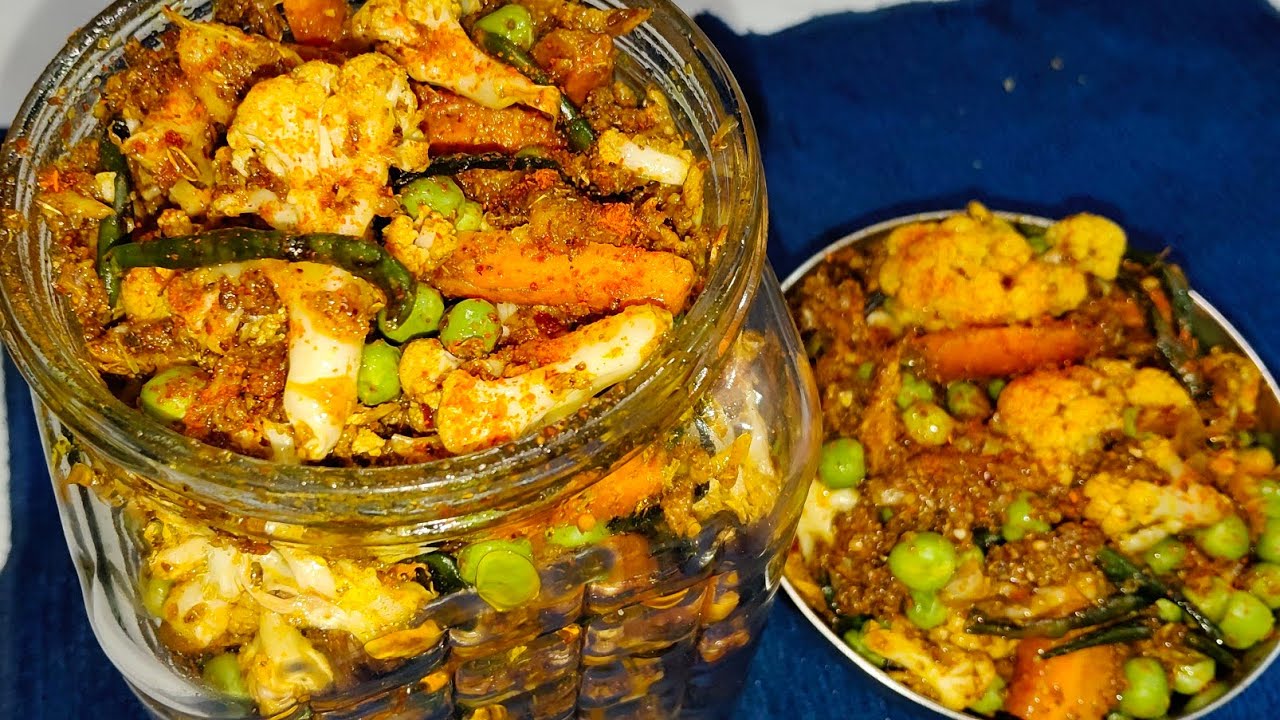  स्वाद ऐसा  कि हर बार खाने में यही मांगोगे || गोभी गाजर मटर का चटपटा अचार || #homemade Achar #food 