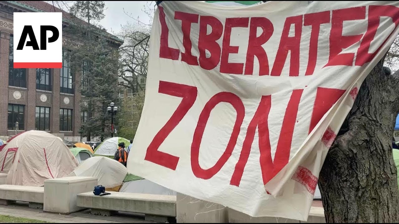 Pro-Palestinian encampment grows on the University of Michigan campus