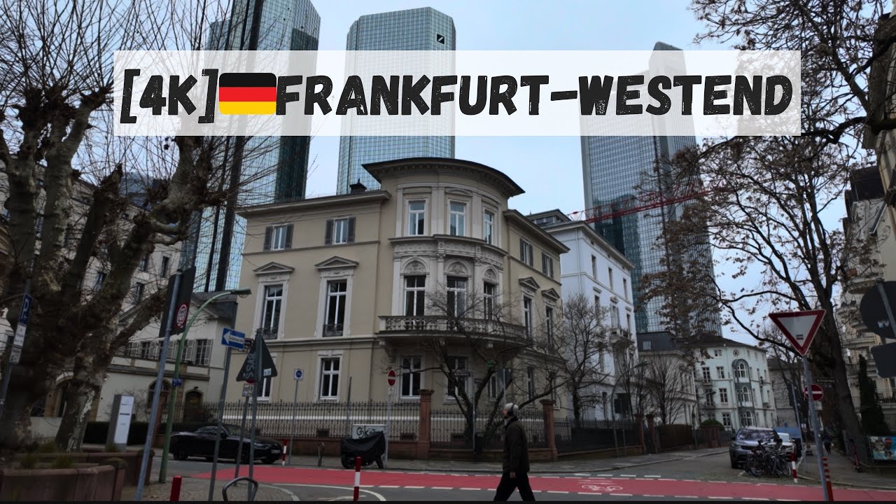 [4K]🇩🇪 Frankfurt Westend & Grüneburgpark: Walk between villas and skyline – Episode 2 #frankfurt