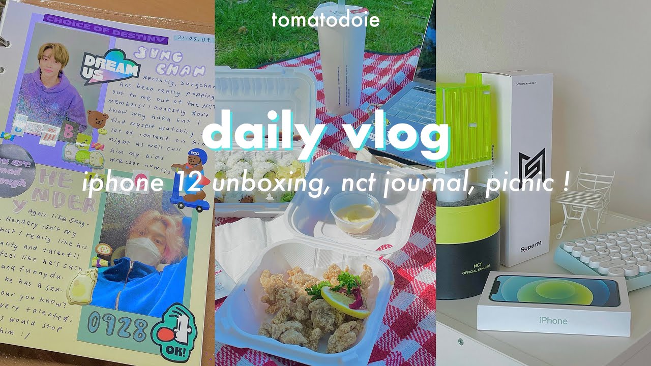 daily vlog : iphone 12 unboxing, picnic, horimiya + nct journal