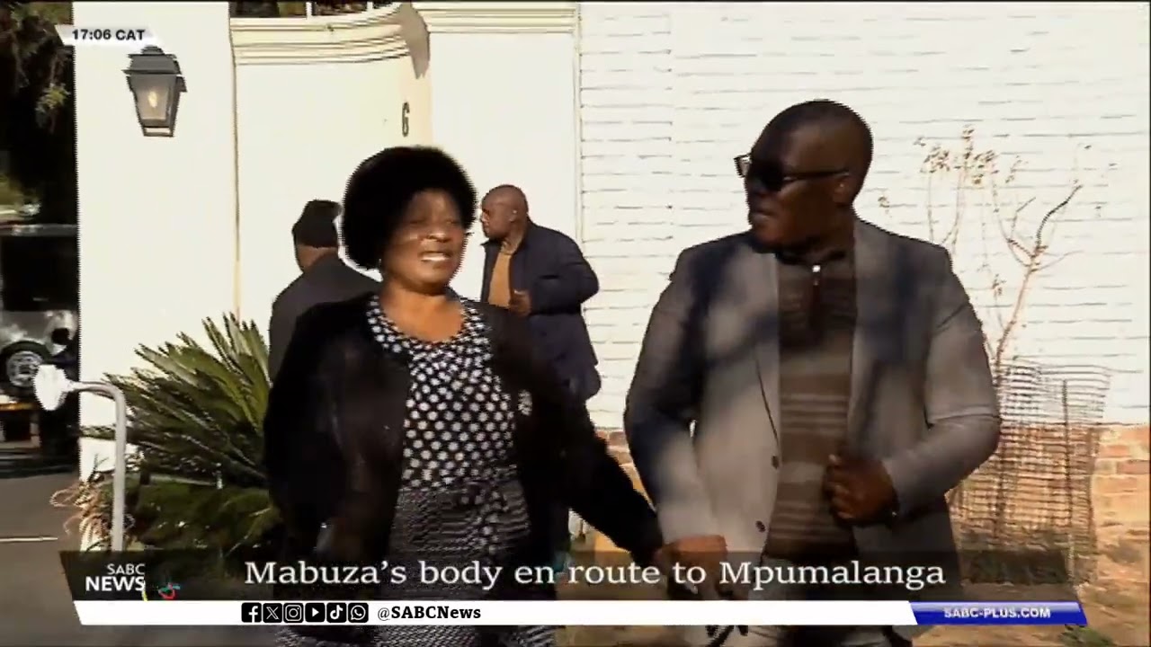 The body of the former Deputy President David Mabuza en route to Mpumalanga