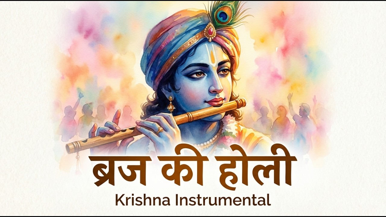 ब्रज की होली – Krishna Flute Journey | 30 Minutes Devotional Holi Music