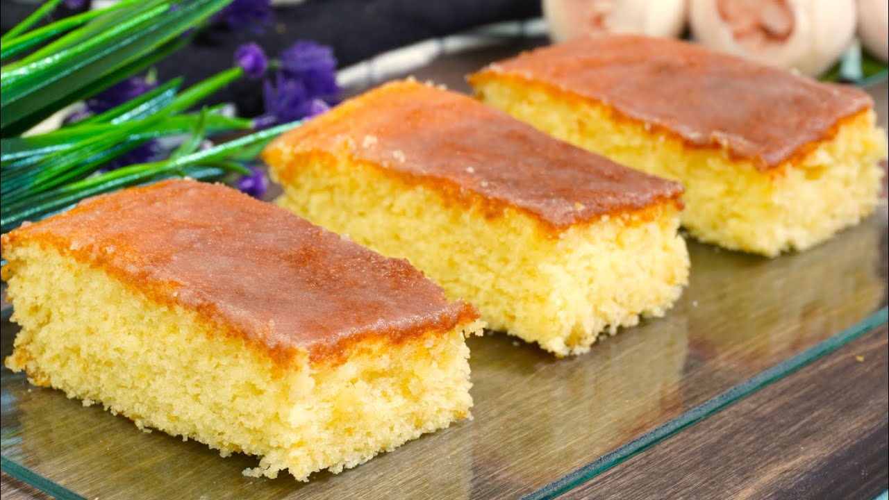 Super Soft & Moist Butter Cake! Vanilla Cake Recipe With Simple Ganache! Easy Cake In 10 Minutes!