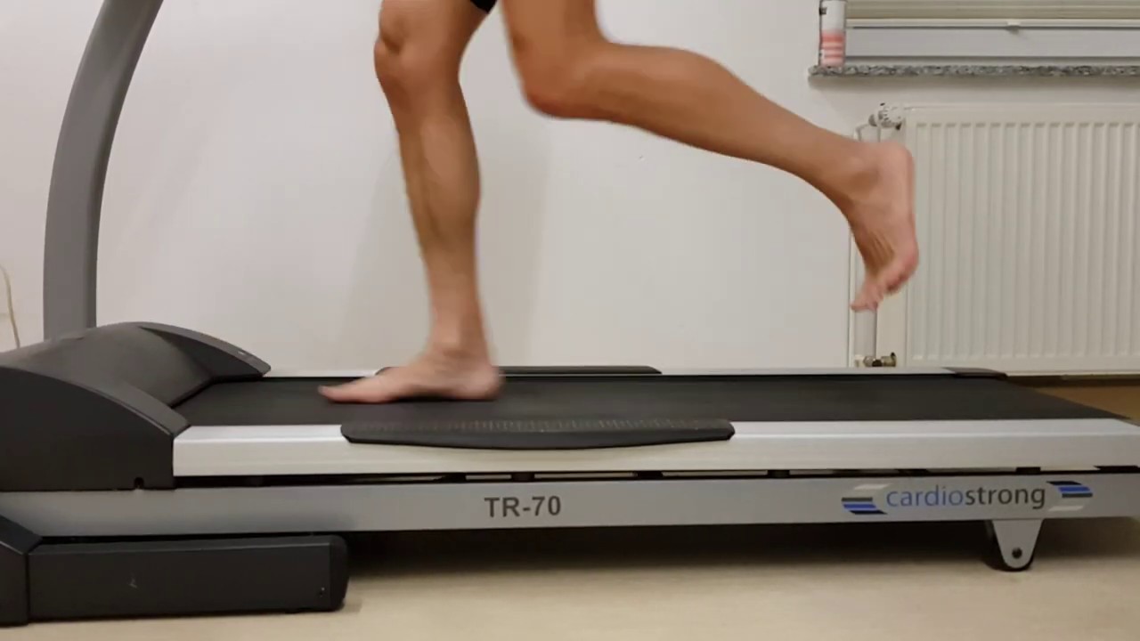 10min barefoot on treadmill at 10kph
