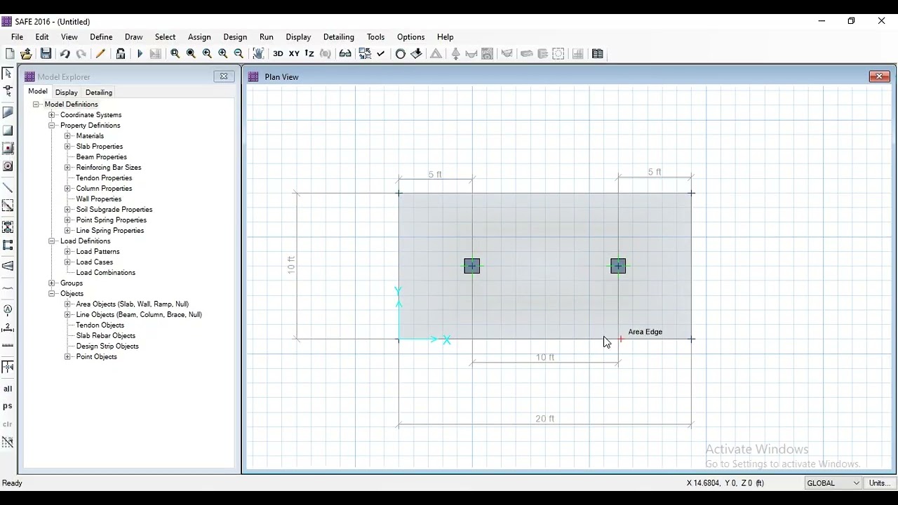 Design of Combined Footing | SAFE 2016 | Civil Engineering | Course for Beginners