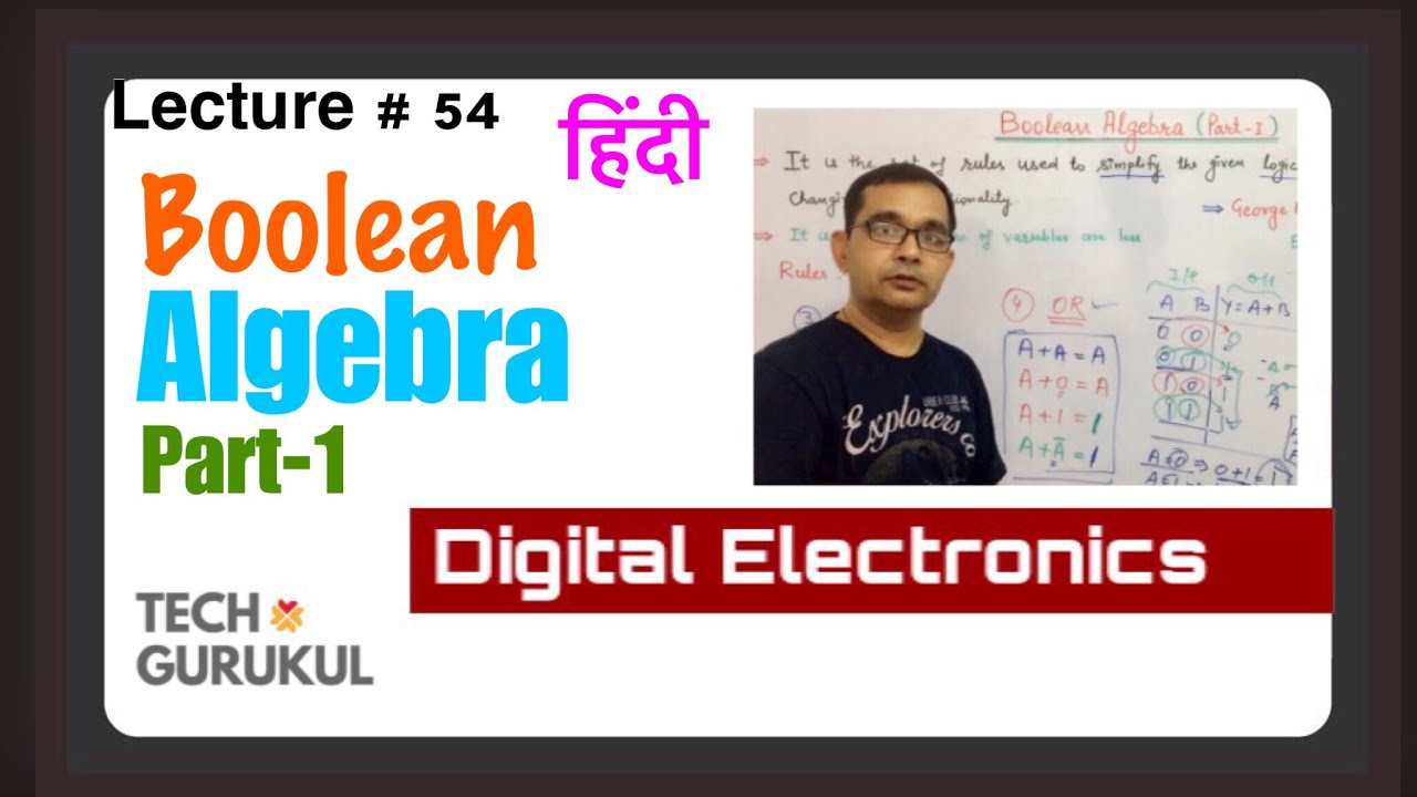 54. Boolean Algebra (Part-1) in Hindi/Digital Electronics | TECH GURUKUL  by Dinesh Arya
