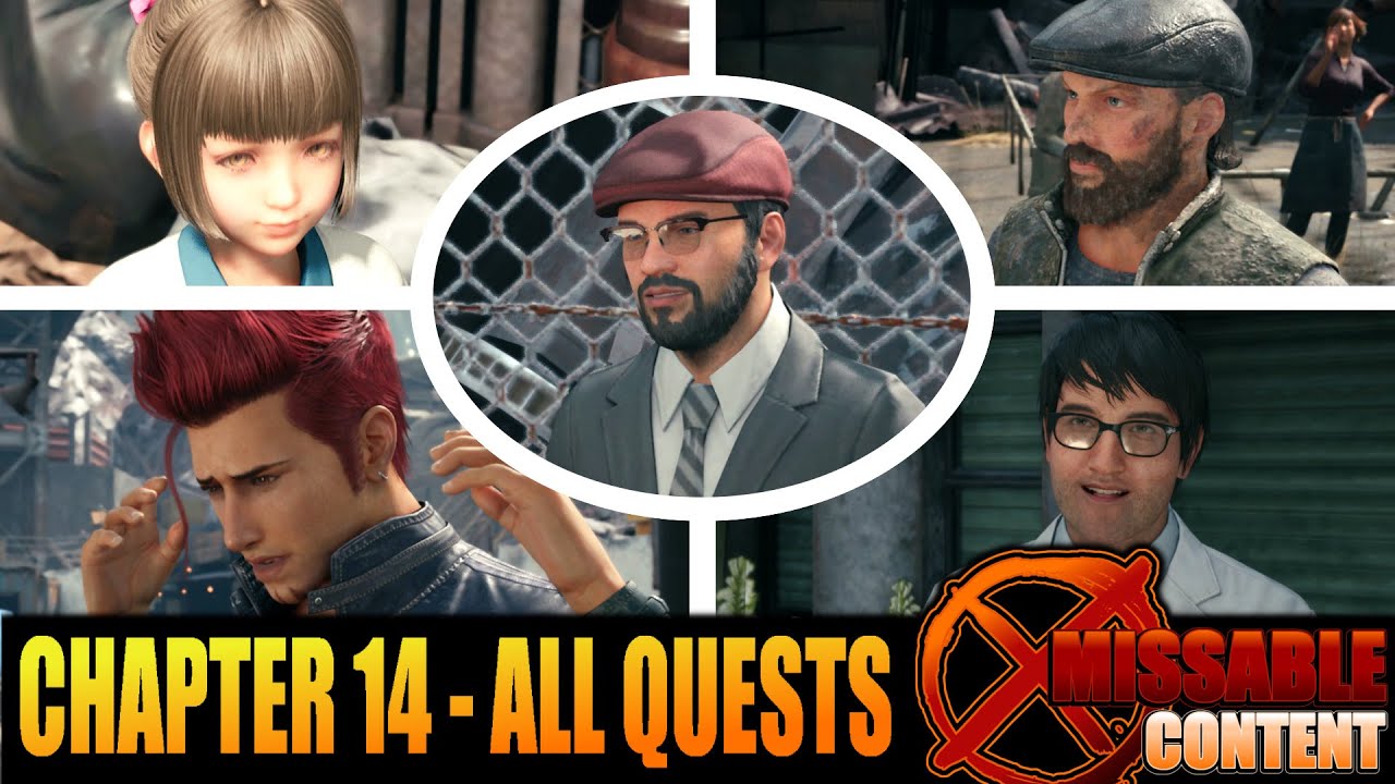 FF7 Remake All Side Quests in Chapter 14 (Final Fantasy VII side missions)