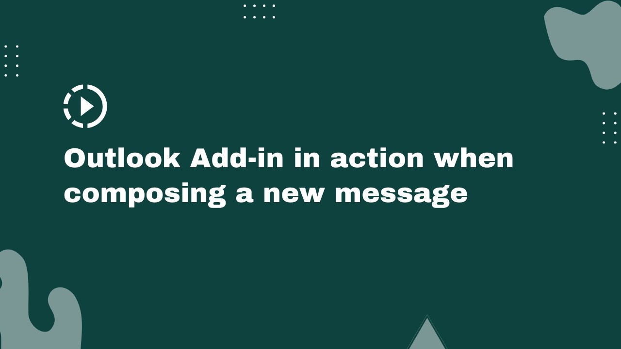 Outlook Add-in Preview When Composing New Messages