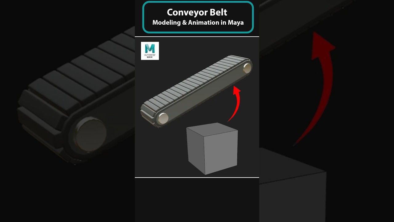 Maya Modeling Conveyor Belt Pro Workflow #mayatutorial #modelingtips #shorts
