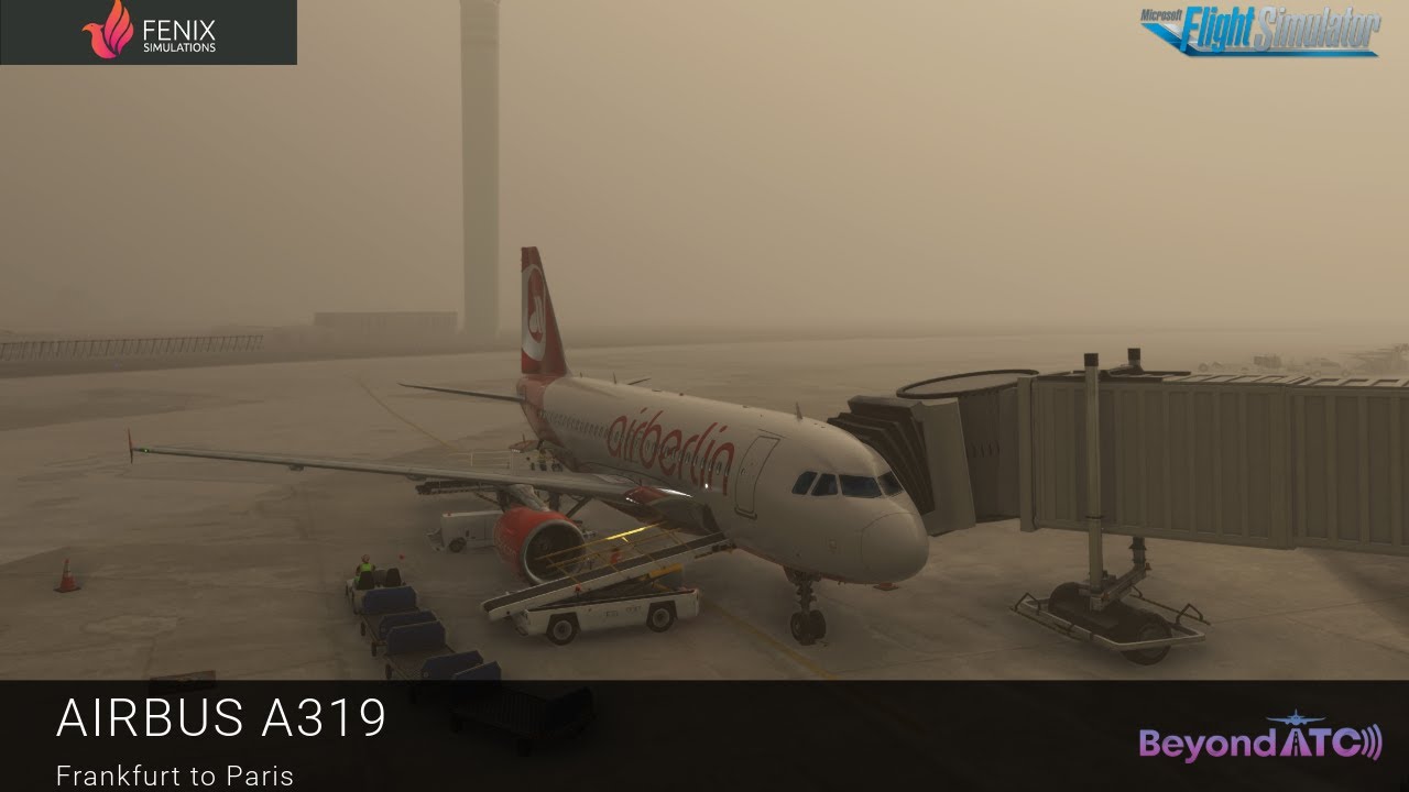 MSFS 4K FENIX A319 Landing in ZERO visibility Frankfurt ✈︎ Paris Full flight ILS CAT 3 Auto Land