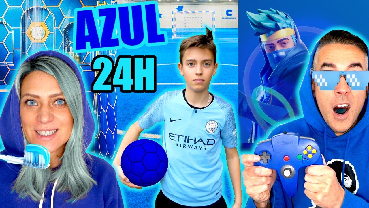 24H ¡SOLO USANDO EL COLOR AZUL!