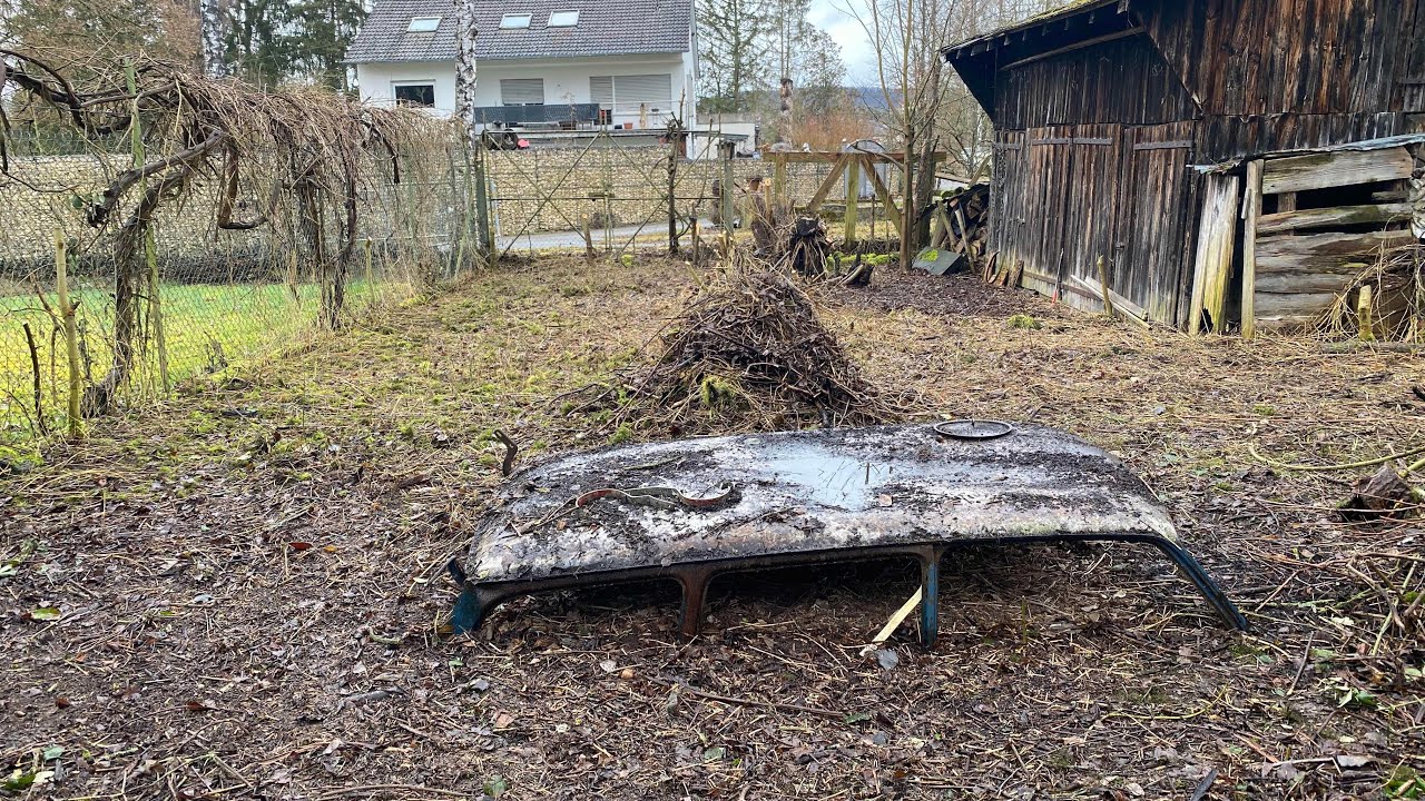 Oldtimer Autodach im Garten gefunden,wer weis welche es ist?
