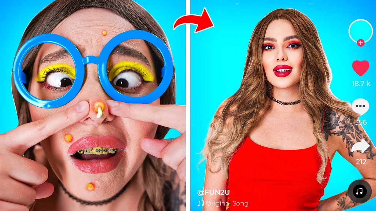 D'INTELLO à POPULAIRE! Une transformation totale grâce à des astuces virales et des gadgets de TikTo
