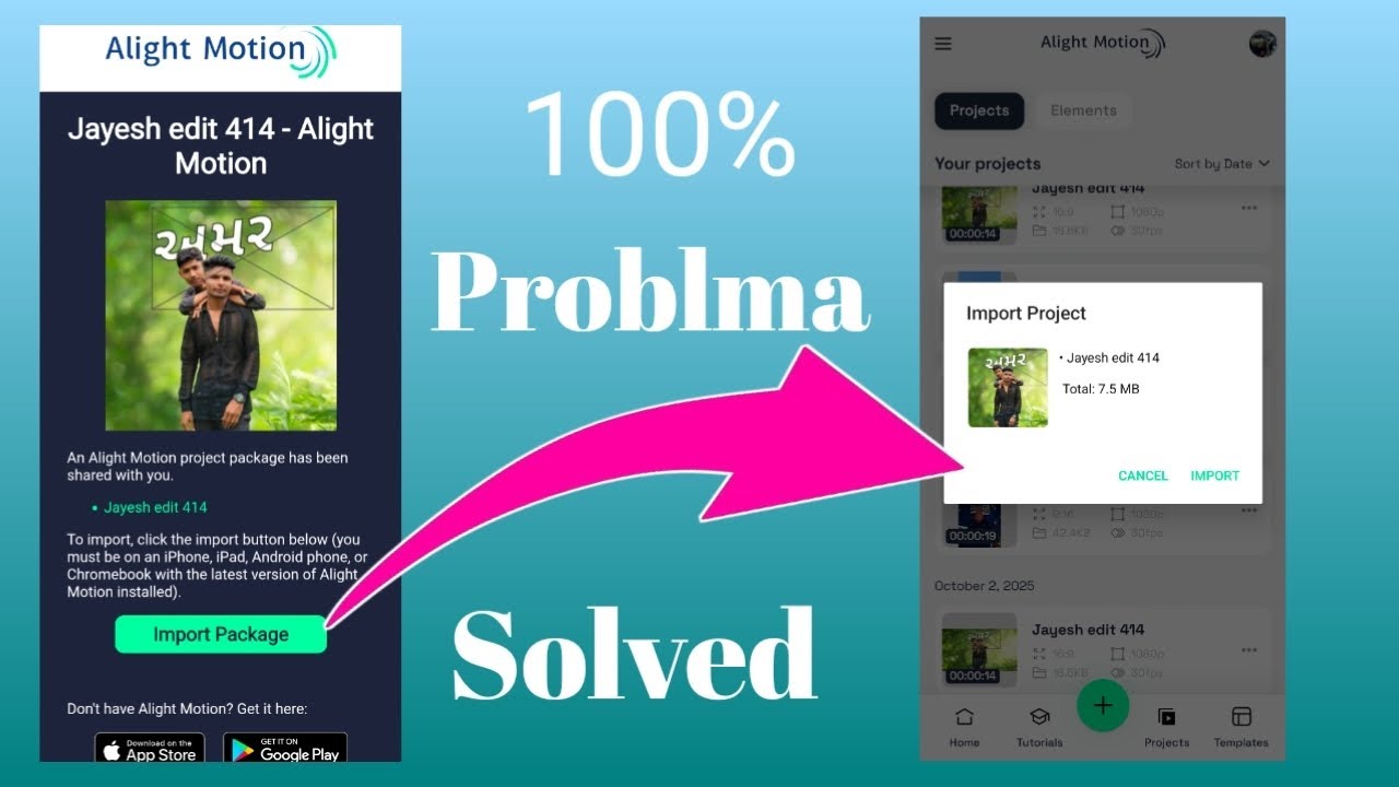 Alight Motion Project Problem Solve || an alight motion project package has been shared with you