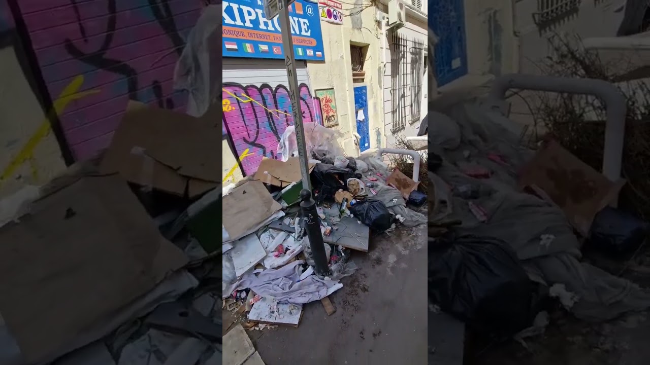 Marseille rue curiol pour les poubelles non ramasser est la prostitution sur les rues.