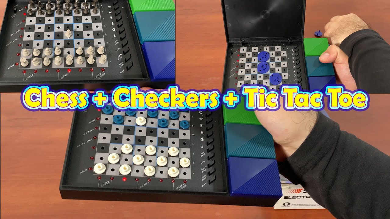 SciSys Electronic Trio Electronic Checkers, Chess, Tic Tac Toe Computer -- Gadgetify