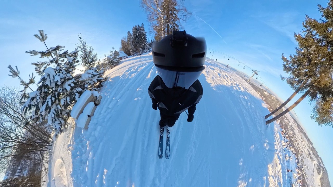 Skiing in Poland after fresh snowfall Białka Tatrzańska