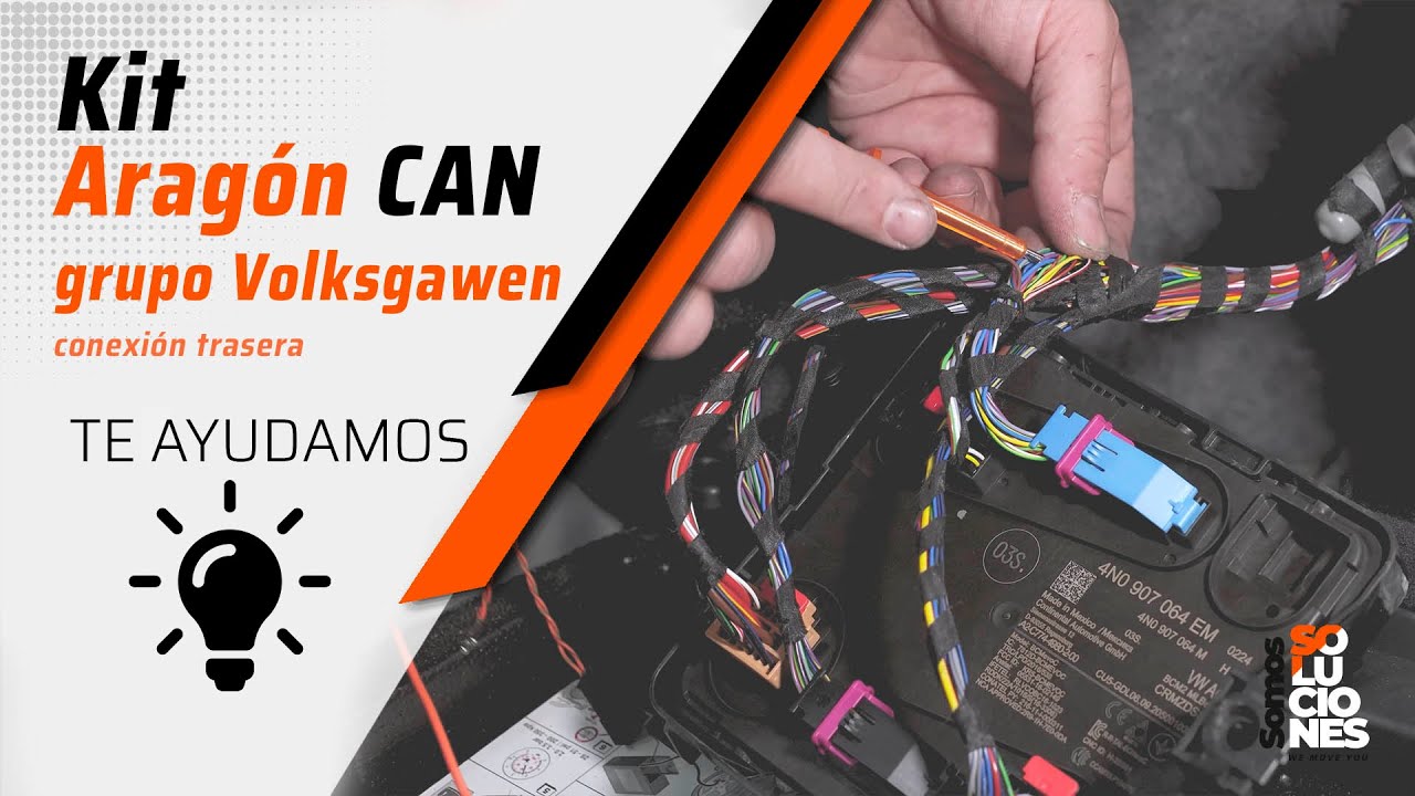 Ejemplo instalación  kit Aragón CAN para grupo Volkswagen (conexión trasera)