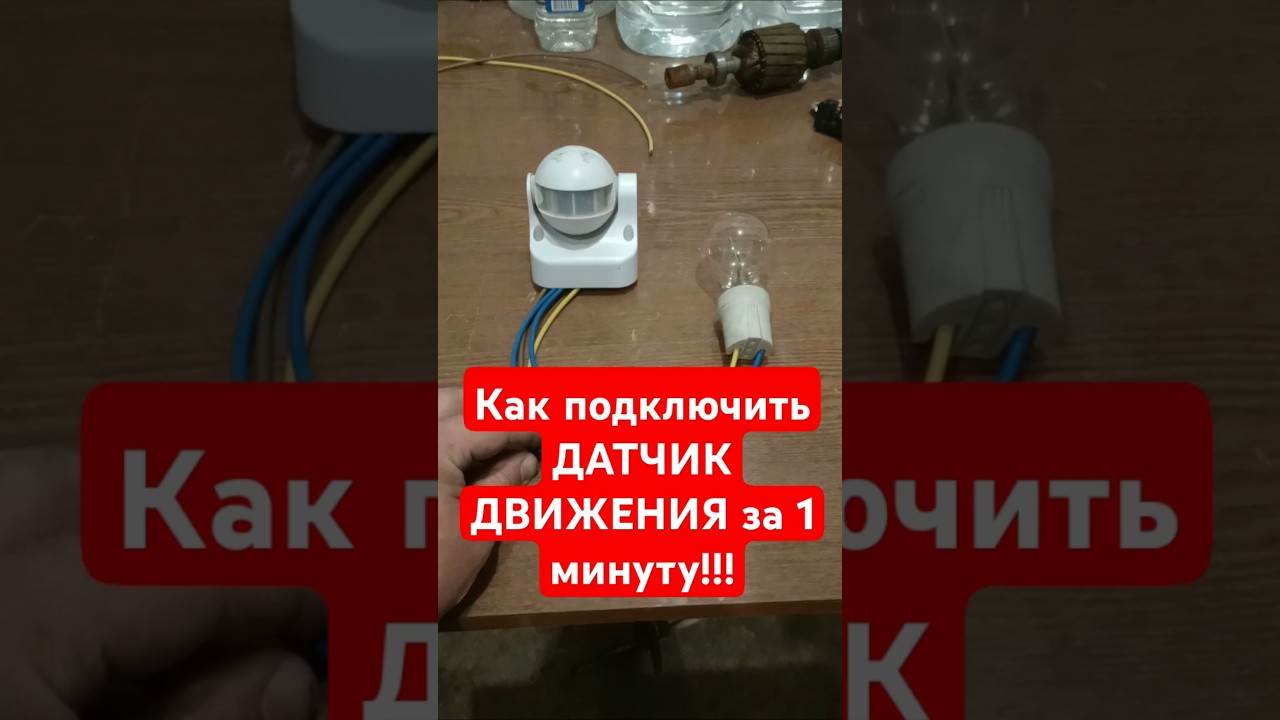 Как подключить ДАТЧИК ДВИЖЕНИЯ за 1 минуту!!!