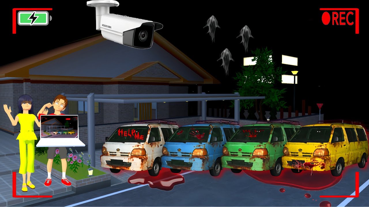 YUTA MIO PANIK CCTV Merekam MOBIL MBG WARNA WARNI DI DEPAN RUMAH 😱 | SAKURA SCHOOL SIMULATOR
