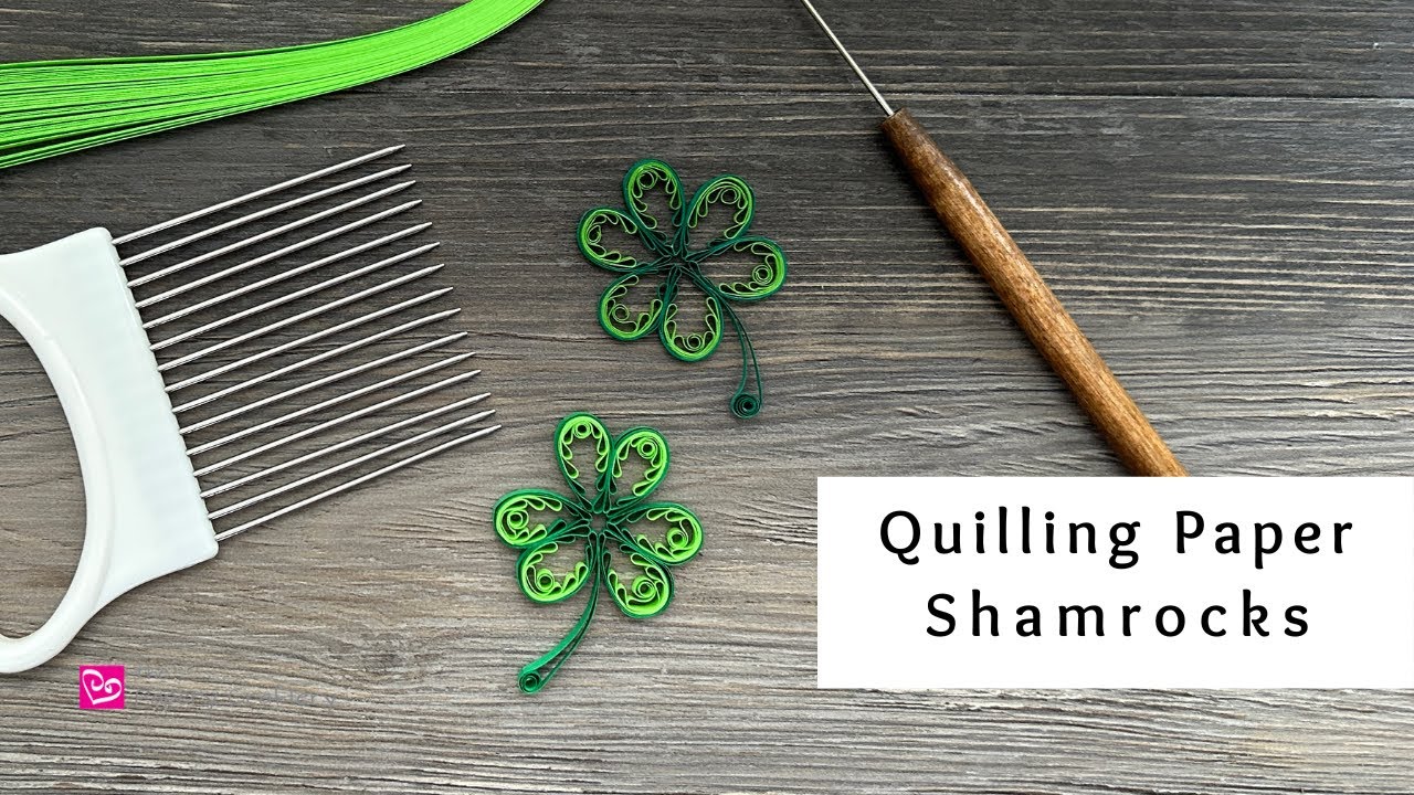 How to Make a Quilling Paper Shamrock | Quilling Comb Crafts | Quilling for Beginners
