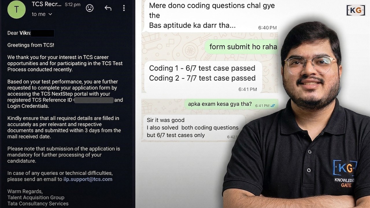 Big Update From TCS NQT | TCS Results Announced | TCS is sending Application Form & Interview Mails