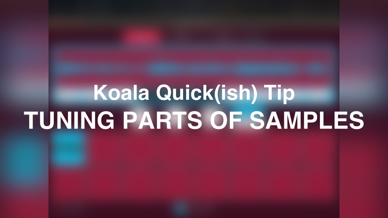 Tuning parts of samples in Koala Sampler