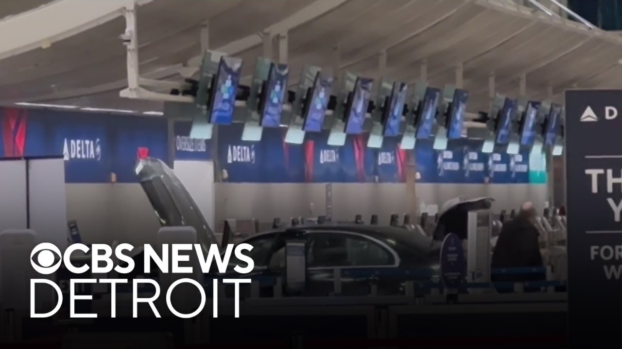 Driver crashes into Detroit Metro Airport's McNamara Terminal