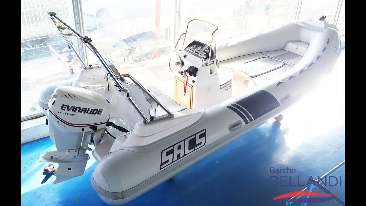 Sacs S 590 con Evinrude 115 Etec Usato prova in mare