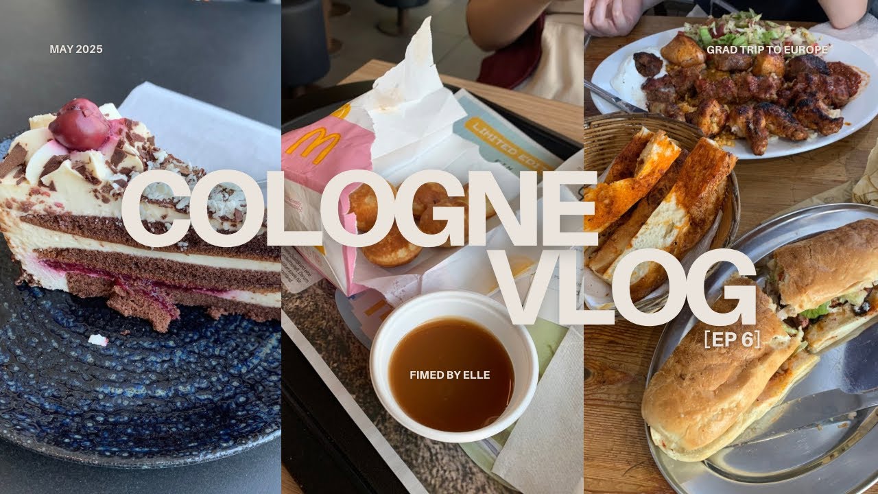 [Ep6] Grad Trip to Europe - Cologne vlog 🇩🇪 Lindt Chocolate Museum 🍫 Black Forest Cake, D&ouml;ner Kebab