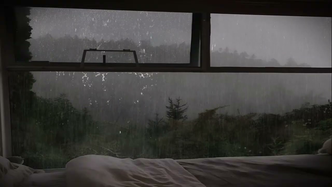 Rain on Window 🌧️ | Cozy Bedroom Rain Ambience for Sleep & Relaxation
