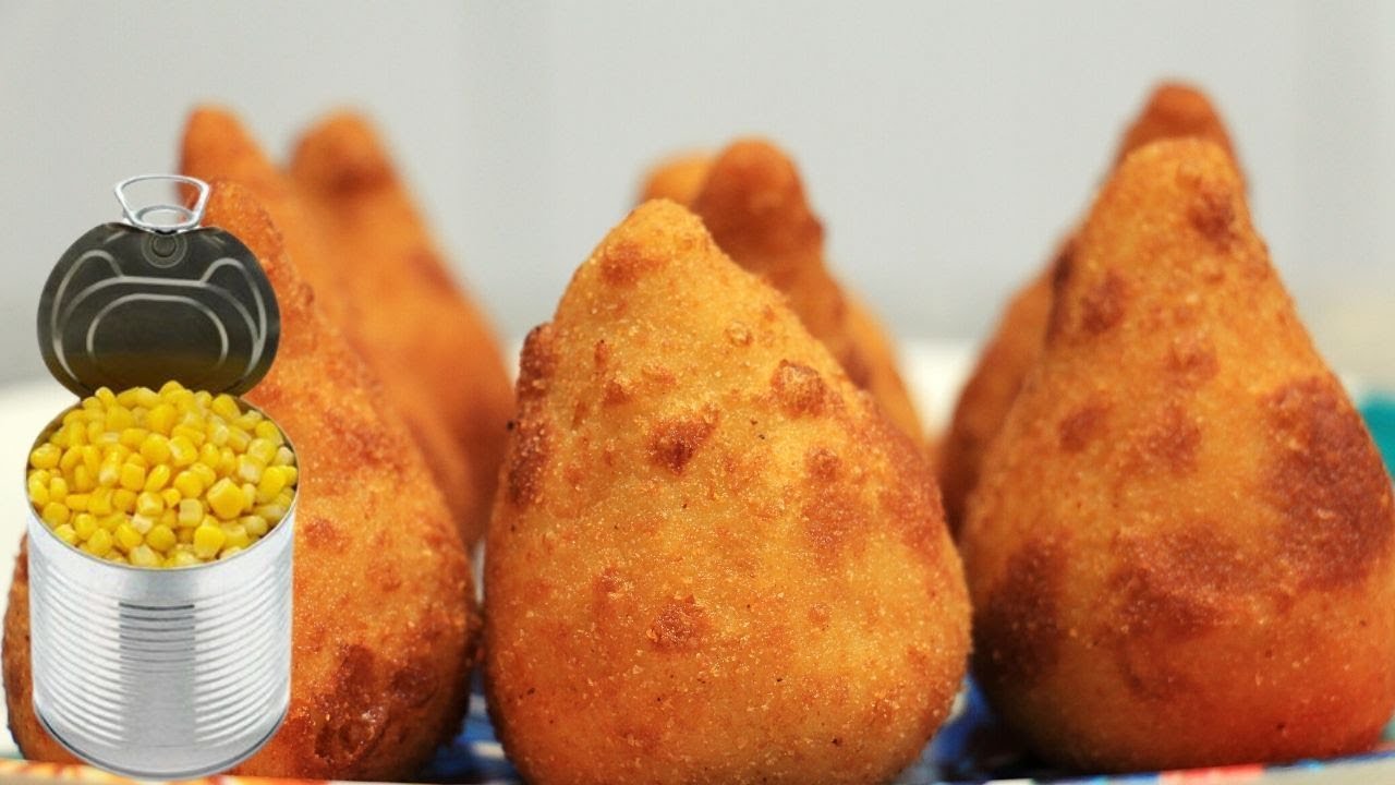 COXINHA DE 1 REAL COM MASSA DE MILHO SUPER CREMOSA |#kdeliciacozinha