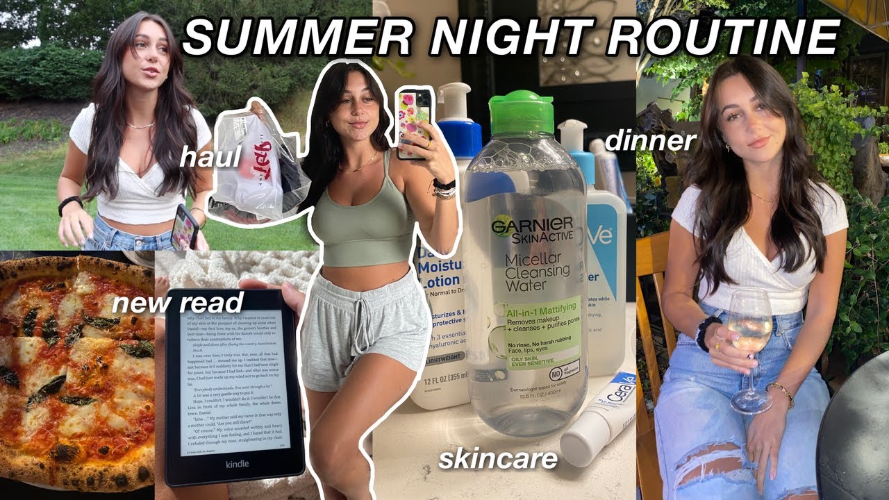 SUMMER 2021 NIGHT ROUTINE *vlog* (editing, new book, grwm, dinner, skincare, + more!)