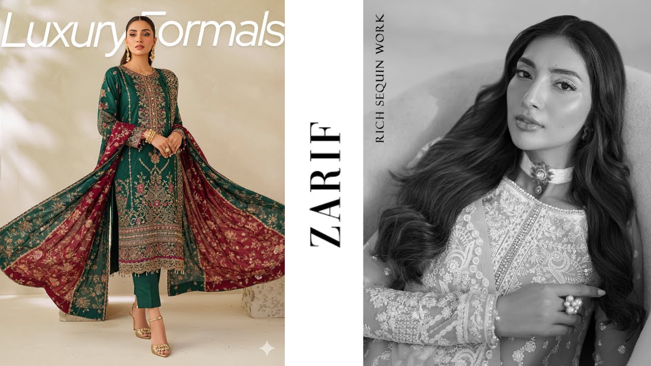 Zarif Unstitched Luxury Formals 2025 | Buy Pakistani Dresses Online UK
