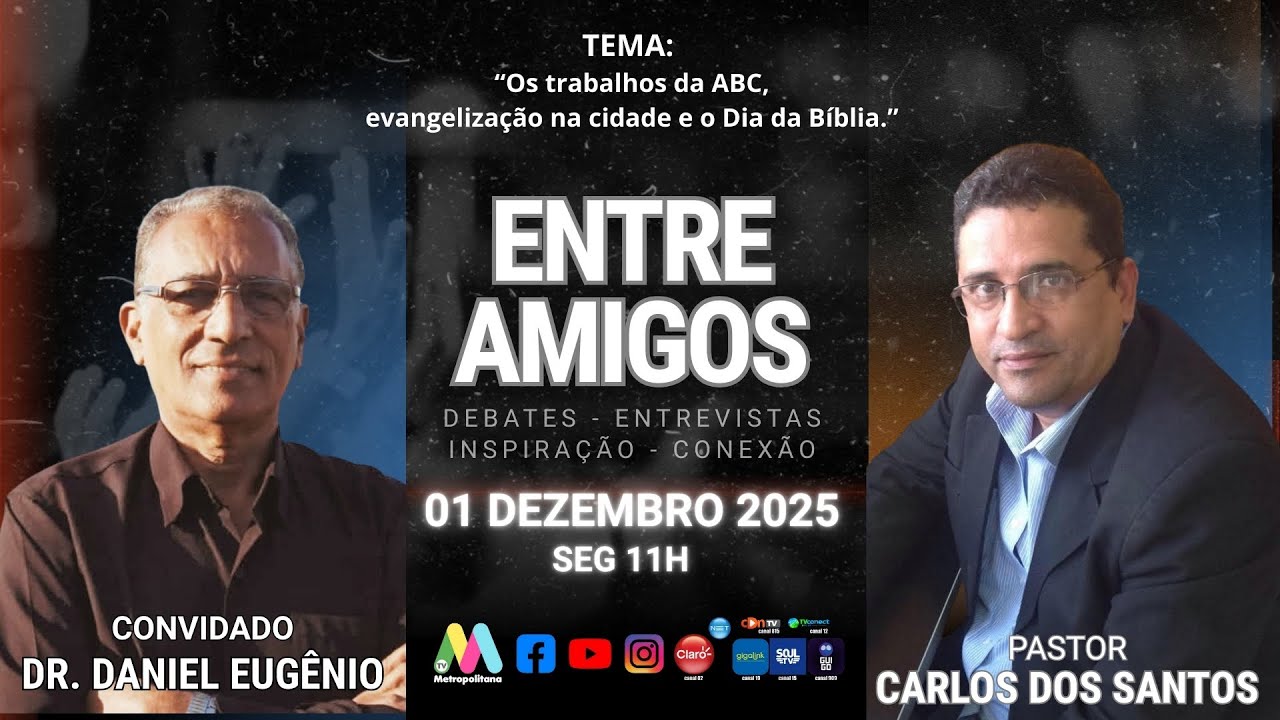 ENTRE AMIGOS -  01/12/25 Dr. Daniel Eugênio #entreamigos #tvmetropolitanario #debate