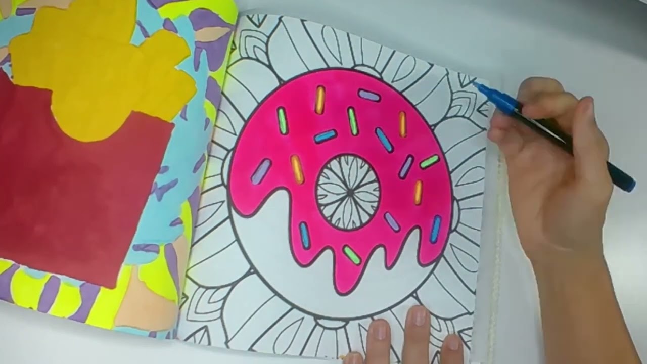Coloring a Delicious Donut with Mandala Magic | Bold & Easy Mandala Mashup
