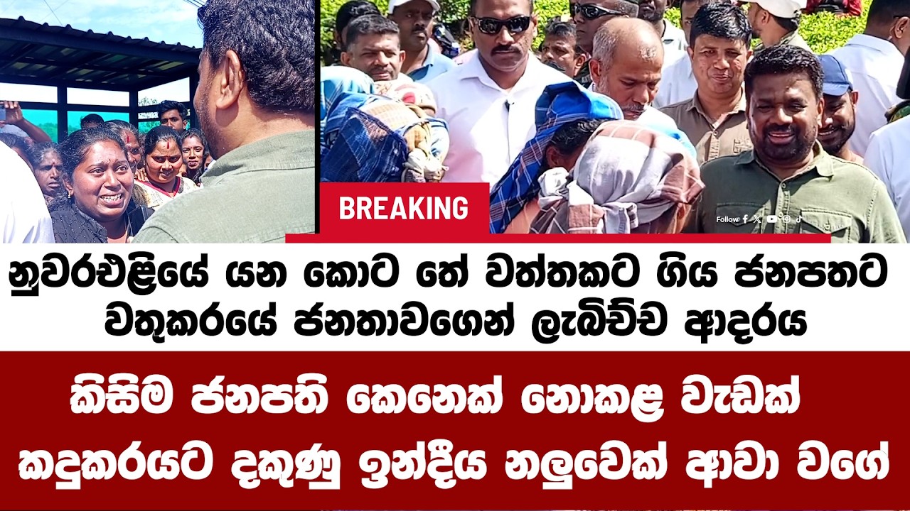 නුවරඑළියේ යන ගමන් තේ වත්තකට ගිය ජනපතිට වතුකරයේ ජනතාවගෙන් ලැබිච්ච ආදරය කිසිම ජනපති කෙනෙක් නොකළ වැඩක්