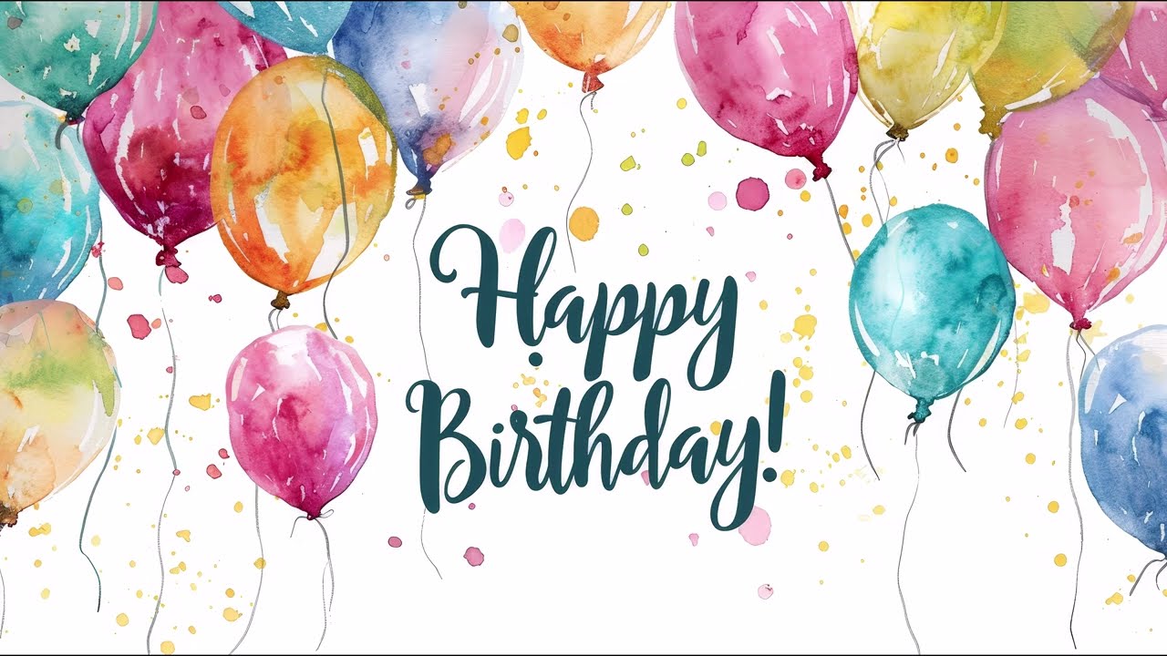 Happy Birthday TV Art  | Art TV Screensaver Celebrating a Birthday |