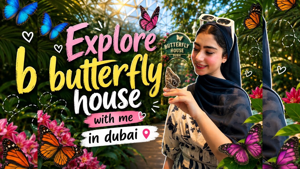 Butterfly house in Dubai🇦🇪🦋 |  i stepped into a world full of butterflies 🦋😳 | Maimoona shah vlogs