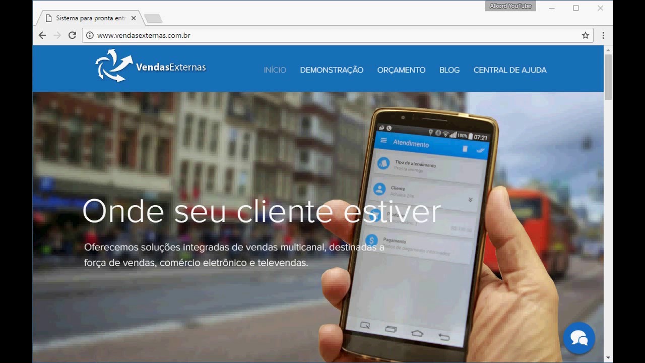 VendasExternas - Demonstra&ccedil;&atilde;o - Aplicativo e Painel de controle