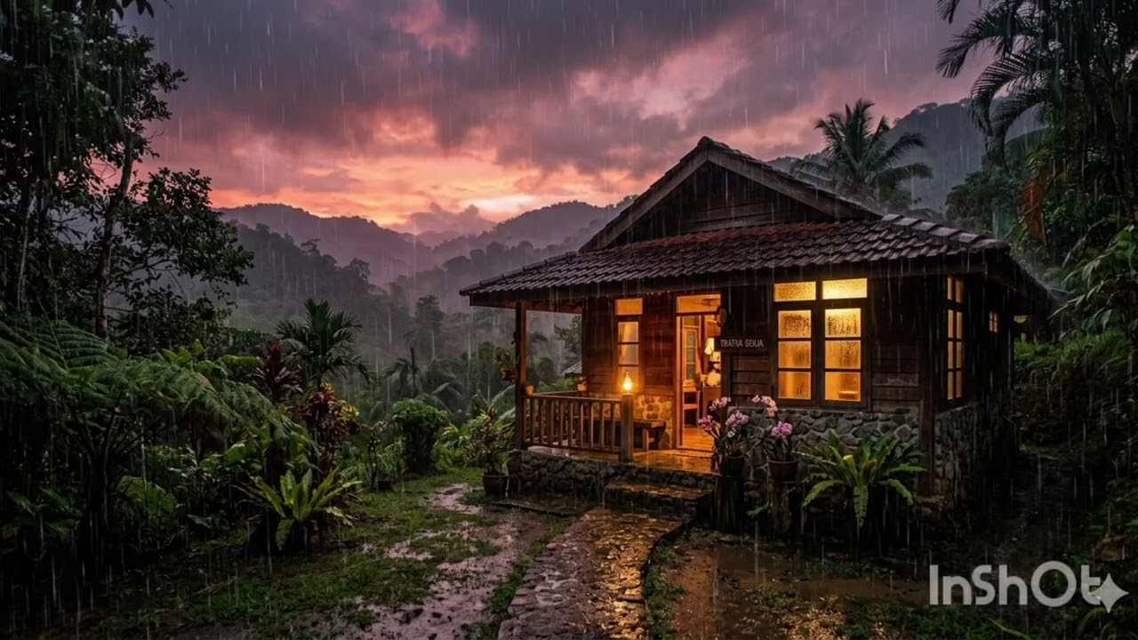 Sleep during a heavy rain with thunder storm (30m)