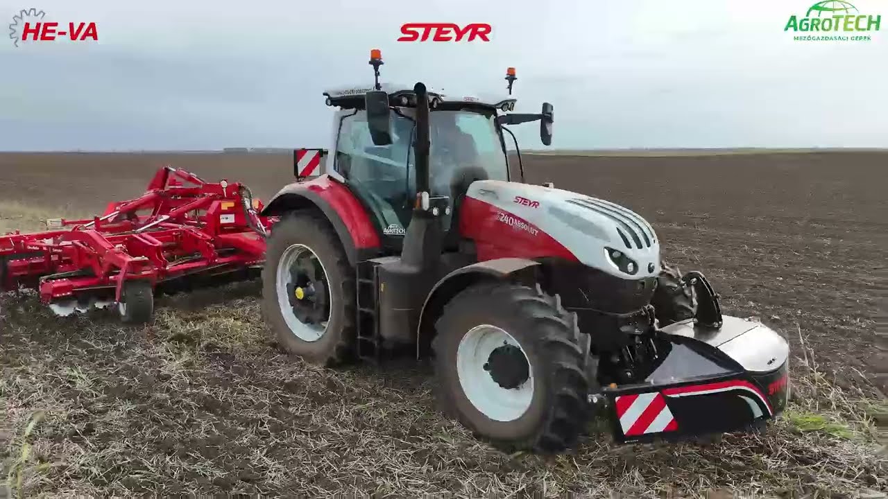 Steyr 6240 Absolute CVT + He-Va Disc Roller XL Contour - Erő és precizitás a földeken!