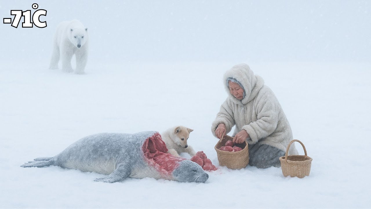 93-Year-Old Woman Fights a Polar Bear for Seal Meat | Survival in the Arctic