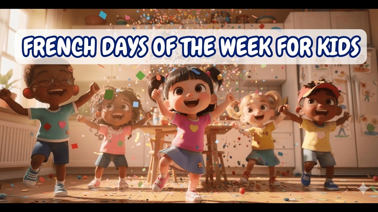 French Days of the Week for Kids 🌈 (Easy & Fun Lesson with Meelu!)