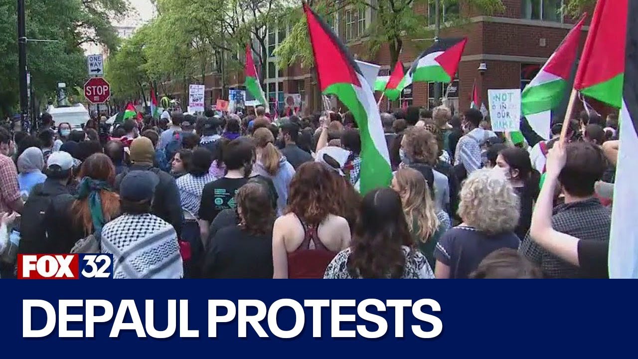 Protesters gather after DePaul University dismantles encampment