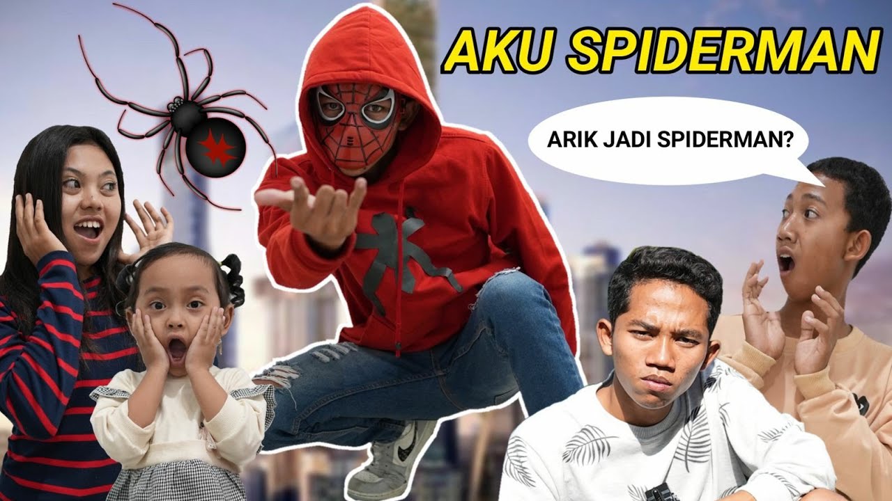 1 HARI MENJADI SPIDERMAN PART 2 ! ARIK PUNYA KEKUATAN SUPER😱 | Drama Parodi | Mikael TubeHD