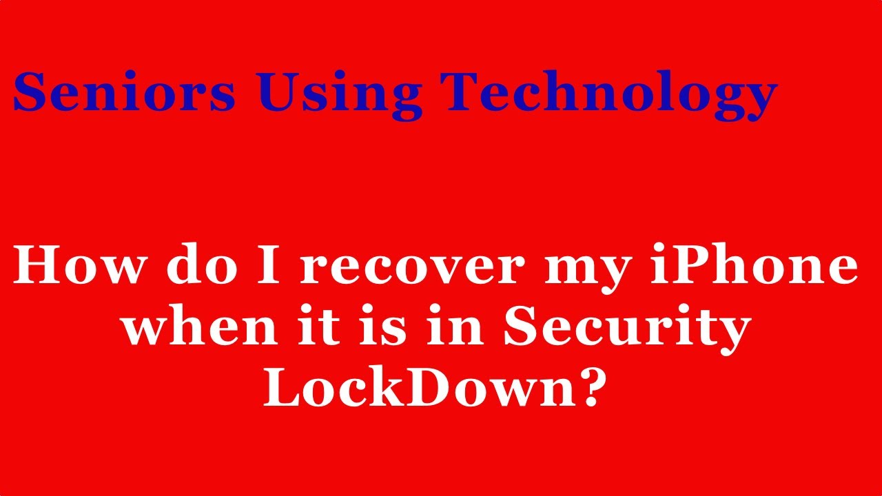 How do I recover my iPhone once it is in Security Lockdown?